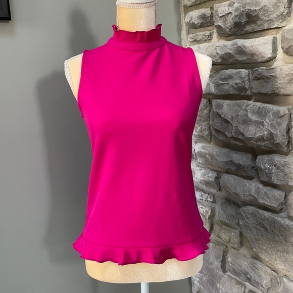 Ann Taylor Tops - Ann Taylor sleeveless mock ruffle top